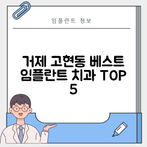 경남 거제시 고현동 임플란트 추천 치과 TOP 5 | 잘하는 곳 | 저렴한 곳 | 후기 좋은 곳