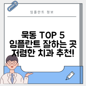 서울 중랑구 묵동 임플란트 추천 치과 TOP 5 | 저렴한 곳 | 잘하는 곳 | 후기 좋은 곳