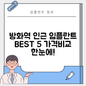방화역 임플란트 잘하는 치과 TOP 5｜역 근처 어금니, 앞니 가격 저렴한 곳 추천